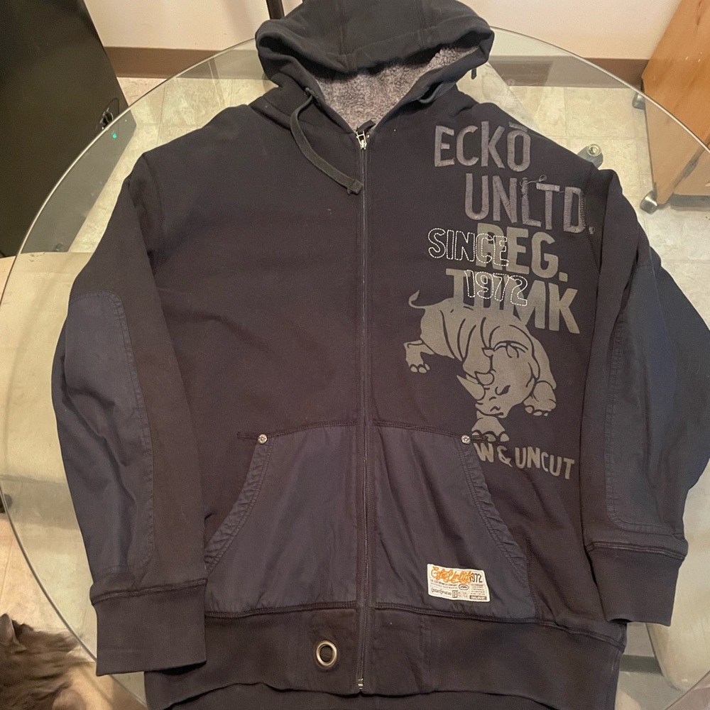 Red Ecko Unltd Gray Sherpa Jacket